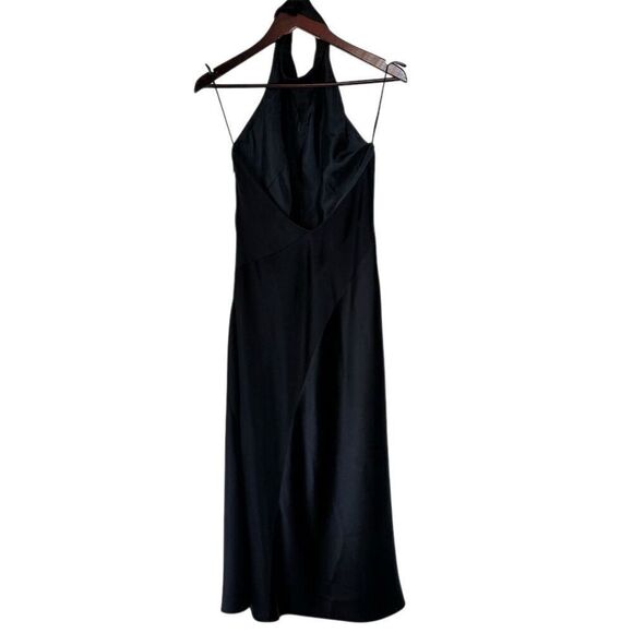 Halston Women's Black Midi Dress Size‎ 6 - Picture 3 of 9